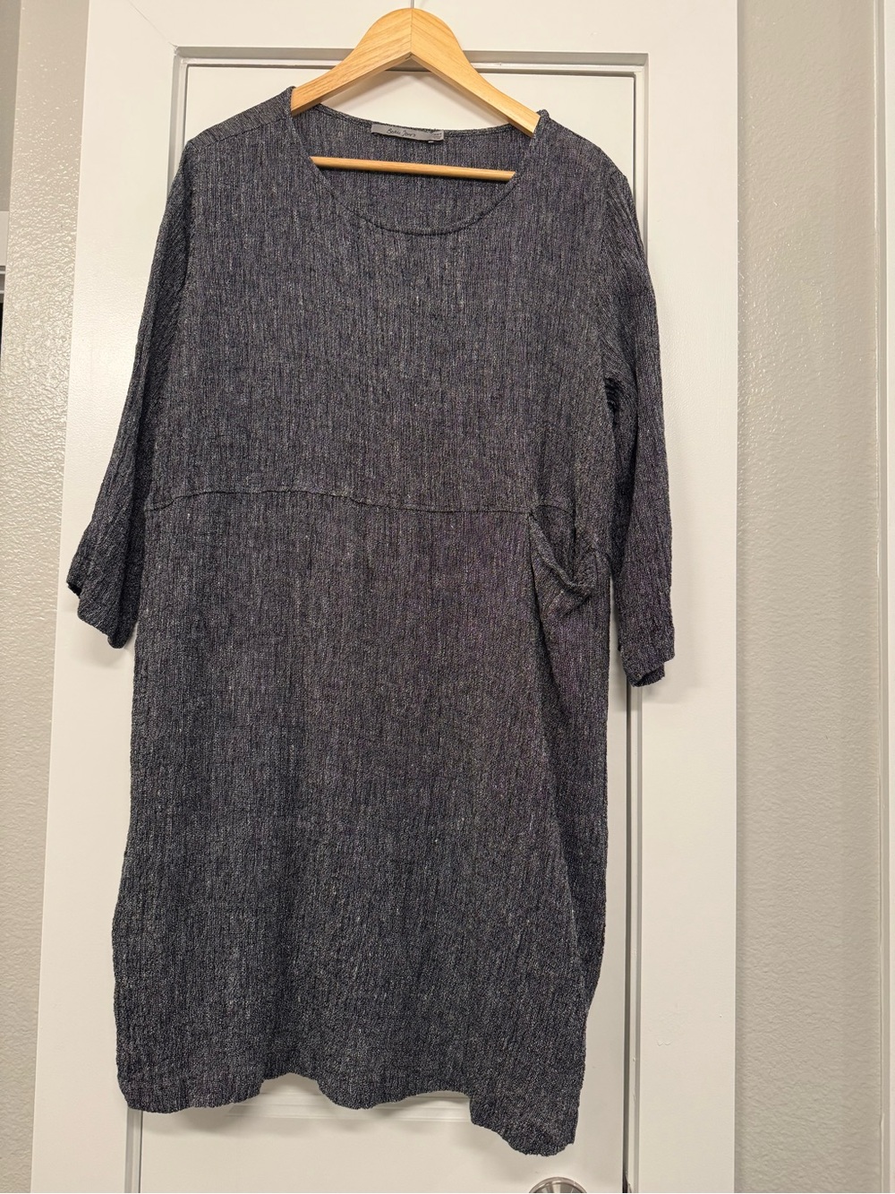 Women’s Midi Casual Dress - Charcoal Gray